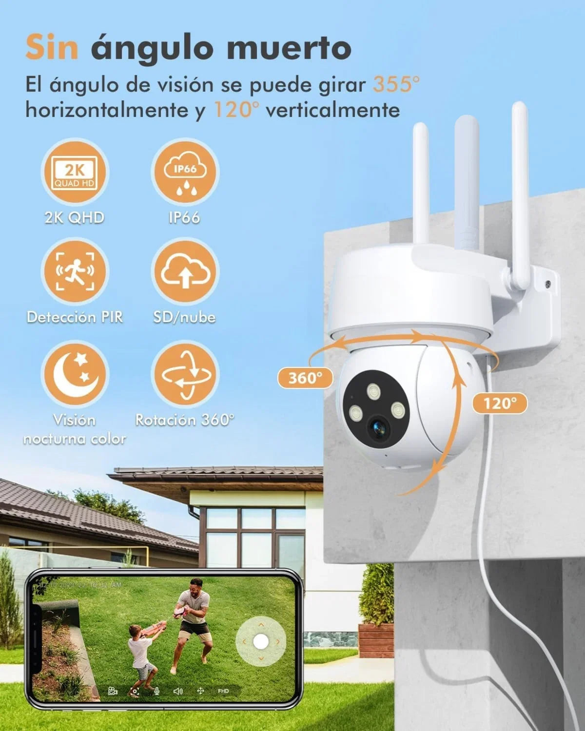 CÃ¡mara de Seguridad WhiteCamÂ®ï¸ | 360Âº 4K Control con Celular