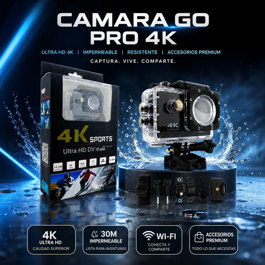 ðŸ”¥ LIQUIDACIÃ“N DE STOCK: - CÃMARA GOPRO 4K + FUNDA ULTRARRESISTENTE DE REGALO - [PROMOCIÃ“N DE CUMPLEAÃ‘OS]